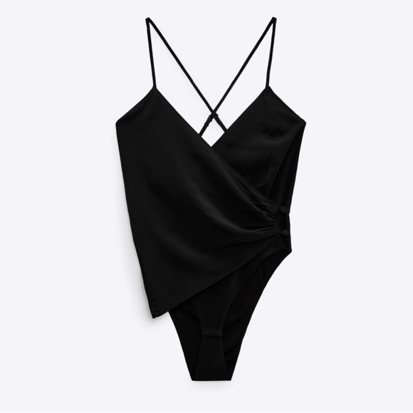 Zara Strappy Draped Bodysuit New Small - Picture 6 of 10